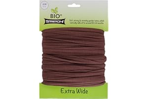 Biostretch Attaches et Ficelles Extra-Larges pour Arbres et Plantes pour Grandes Plantes et Arbres, Attaches pour Arbre Extensibles et Larges pour Plantes Respectueuses de l'Environnement (Marron 16M)