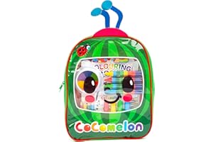 CoComelon Arts and Crafts Backpack - Childrens Backpacks Backpack - Kids Activity Packs Colouring Book - Travel Activity Packs For Kids