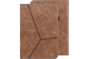 GLANDOTU Samsung Galaxy Tab A7 10.4 Case 2022/2020 (SM T500/T503/T505/T507), Lightweight Flip Wallet PU Leather Tablet Cover with Fold Stand Function Cases (with Stylus pen & Pen holder)-Brown