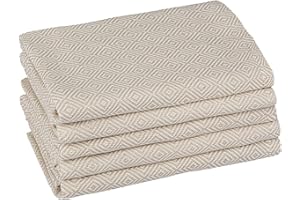 Tuiste Geschirrtücher Beige, 40x70 cm Küchenhad 5er Set, Küchentücher Baumwolle, Spül- & Geschirrtücher, Geschirrhandtücher Baumwolle, Diamantmuster Trockentücher Küche, Farbe: Beige