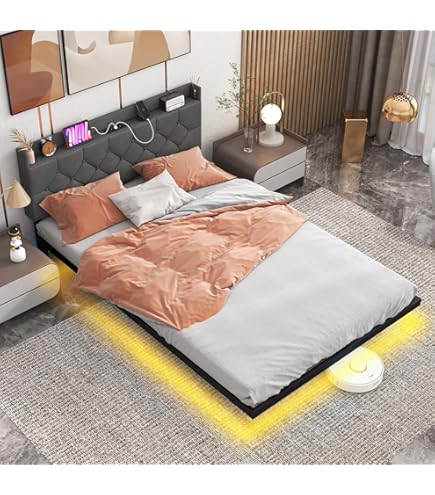 Yaheetech Metalen bed, 90 x 200 cm, bedframe met hoog hoofdeinde en voeteneinde