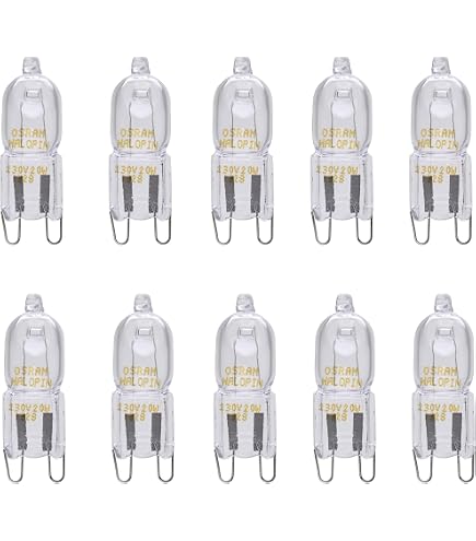 Lot De 10 Ampoules Halogènes OSRAM 48W G9 - 230V, Blanc Chaud 2800K, 740 Lumens - Culot G9
