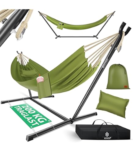 Potenza® Hangmat met standaard 2 persoons - STABIEL metalen frame tot