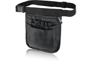 NEEROW Krankenschwester Tasche, Gürteltasche Werkzeug mit Mehreren Fächern Hüfttasche, Gürteltasche Arbeit mit Verstellbarem Gürtel Krankenschwester Taschen Ideal für Pflegekräfte, Zahnärzte, Tierärzte