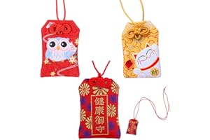 JYNLJKBF Amuleto Giapponese Portafortuna Giapponese Borsa Portafortuna Borsa Benedizione Omamori Tradizionale Giapponese pour Les Carrières De La Santé l'Éducation Aime La sécurité Richesse