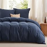 Bedsure Duvet Cover for 150 cm Bed - Blue, Duvet Cover 230 x 220 cm | Bedding Set with 2 Pillow 50 x 75 cm, Oeko-Tex Reversib