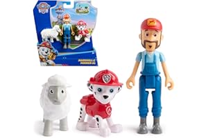 Paw Patrol Marshall & Farmer Al Figure Pack with Sheep Toy Figure, Kids Toys for Boys and Girls Ages 3 and Up