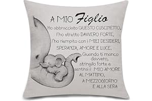 BACMAXOM Regalo di figlio di mamma padre cuscino figlio regalo di compleanno ringraziamento regalo di natale (A mio figlio)