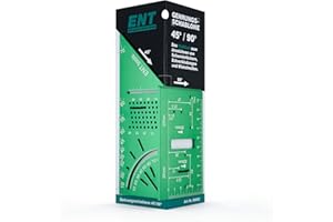 ENT EUROPEAN NORM TOOLS ENT 99003 - Sagoma per morsa - Multitool - Sagoma di foratura 3D - Sagoma di marcatura - con angolo di 45°/90° Alluminio anodizzato verde