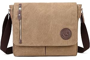 Sechunk Kleine Umhängetasche aus Segeltuch für Männer, Jungen, Studenten