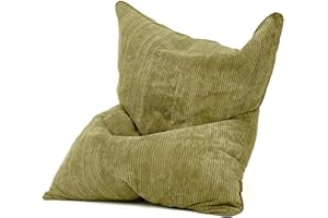‎GREEN BEAN Green Bean XXL Sitzsack aus Cordstoff 370 Liter EPS-Perlen Füllung - Kuschelig Weich Robust & Waschbarem-Stoff Bodenkissen Liegekissen Sitzkissen - Grün