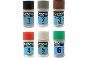 LINE10 Tools Metal Polishing Buffing Compound Set 2oz Polish Paste for Aluminum Stainless Steel Jewelry Red Rouge Green Lapping Black Tripoli Brown White Brown Grey Solid Stick Bar