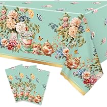 3-Pack Floral Tablecloths 108x54in - Waterproof Wildflower Pattern For Parties & Picnics