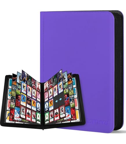 Euqvunn Verzamelkaartenmap, 24 Vellen 432 Vakjes Kaartenalbum, Zijlaadkaartmap, Dubbelzijdig Opbergboek Voor Kaarten Voor TCG, Sportkaarten (Zwart