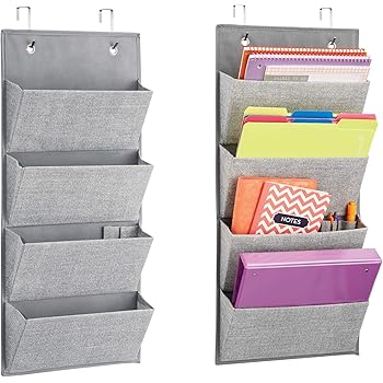 mDesign 2er-Set Hängeorganizer in Zickzack-Muster – großer Schrank