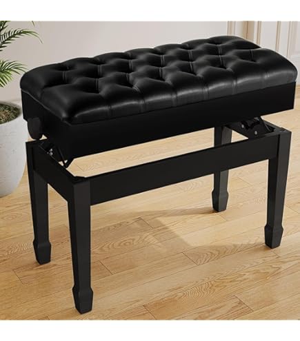Classic Cantabile Klavierbank »Doppelsitzer Pianobank Für Zwei Personen Hochwertiger Klavierhocker 1 St Sitzflaechen Je 48 X 34 Cm Hoehe Unabhaengig Voneinander Verstellbar 48 58 Cm S084c0dl