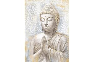 MAXBYE DIY Diamond Painting Kit，5D Pintar con Diamantes Kit Buda Pintura Diamante Niños Adultos Redondo Taladro Cuadro Diamantes Kits para Hogar Decor 30x40cm