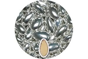 EinsSein 0,5 kg dragées mariage chocolatées amandes Nobile argenté brillant métallique | dragees baptême, communion, célébrer, fête, candybar | Cadeaux pour les invités mariage | Bonbon aux Amande