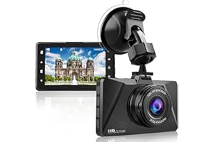CHORTAU Dashcam Auto, 1080P Full HD Dash Cam, DVR Dashboard Videoregistratore, visione notturna IR, grandangolo 170° con registrazione a loop, monitoraggio parcheggio, rilevamento del movimento,