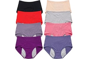Doandcan Everdries Leakproof Ladies Underwear, Everdries Leakproof Panties for Over 60, Incontinence Underwear for Women (8Pcs,L)