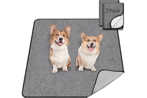 TAIKURA Waschbar Haustier-Urinunterlage, 2er 122*122CM Hundetrainingspad super Saugfähig, Rutschfest & Auslaufsicher, Wiederverwendbare Trainingsunterlagen Puppy Pads für Hunde Katzen andere Haustiere