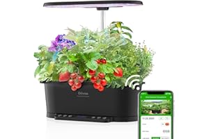 Diivoo WiFi Hydroponic System, 15 Pods Hydroponisches Anzuchtsystem mit Pflanzenlampe, Indoor Smart Garden Hydroponic System mit Automatic Timer, Höhenverstellbar für Haushalt und Küche