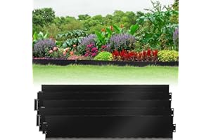 Yakimz Rasenkante, Beeteinfassung Beetumrandung 5m 10m 15m 20m 25m 30m 35m 40m 45m 50m, 100x15cm, Beetbegrenzung Rasenbleche, Gartenumrandung, Mähkante Metall Palisade Beet Rasen, Länge 15m, Höhe 15cm