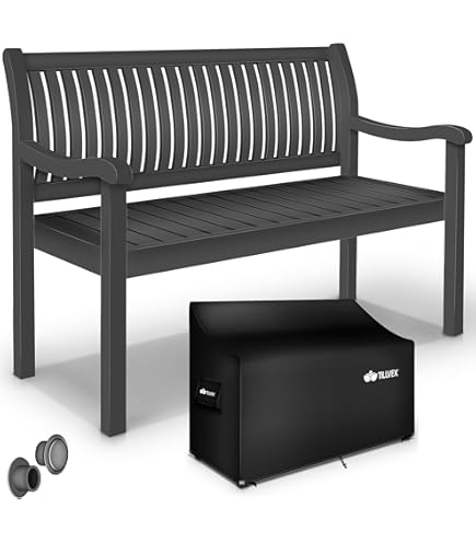 COSTWAY tuinbank, weerbestendig, bank voor alle weersomstandigheden, gemaakt van HDPE, parkbank