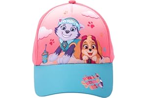 United Labels Paw Patrol Cap für Kinder, Pawfect Summer Days Skye und Everest, Rosa Blau, Basecap verstellbar, Kappe für Mädchen