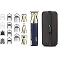 BaByliss Super-X Metal 15 in 1 All-in-One Multi-Trimmer, Cordless Grooming Kit Including Beard Trimmer and Nose Hair Trimmer, Waterproof, Gifts for Men (Gold/Blue)