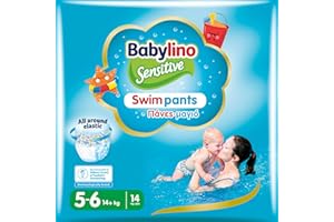 Babylino Sensitive SwimPants, pieluchy plażowe i basenowe, rozmiar 5-6 (ponad 14 kg), 14 sztuk