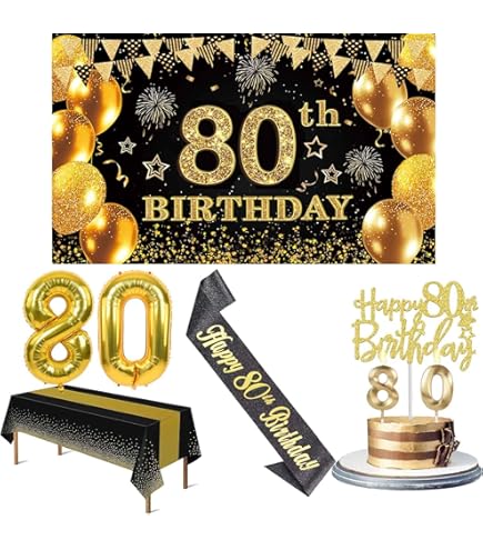 Olivia Samuel – Lot De 20 Cartons D'invitation Pour 80e Anniversaire Style Champagne, Prêt à L’emploi, Avec Enveloppes