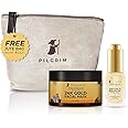 Pilgrim 24K Gold Facial Kit | Dewy Glass Skin Finish | Facial kit for Radiant Look | 24K Gold Face Mask Pack 50gm | 24K Gold Beauty Oil 20ml | Korean Skin Care | For Women & Men | FREE JUTE BAG