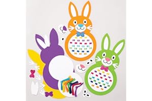 Baker Ross Kits de lapin de Pâques à tisser (Paquet de 6) - Loisirs créatifs pour enfants