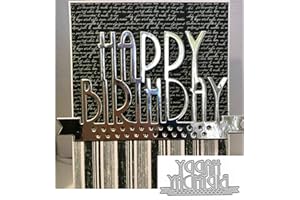 FCLILY@JJ Happy Birthday Letters Metal Cutting Die Cuts, Happy Birthday Stencils DIY Crafts Cards Cutting Dies Cuts for DIY Embossing Card Making Photo Decorative Paper Dies Scrapbooking