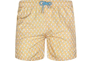 Blue coast yachting Costume da Bagno per Bambino e Padre Misto Stampato e Asciugatura Rapida