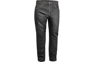 GREAT BIKERS GEAR - Jeans protettivi da Uomo, Fodera in aramide, Pantaloni da Motociclista da Moto, Fodera Protettiva Rinforzata, Protezione per Ginocchia e Fianchi