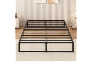 Yicensen Small Double Bed Frame 120x190 cm,Metal Bed Frame Small Double with Steel Slat Support, Easy Assembly, Noise Free, No Box Spring Needed, 30cm High, Black