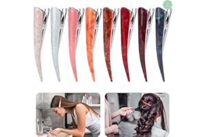 YAKLEE Fermagli per Capelli 8Pezzi Denti D'anatra Archi Fermagli per Capelli Fermagli per Capelli a Becco D'anatra Acrilico Fermagli per Capelli in Alligatore per Donne Capelli Spessi Lunghi e Corti