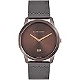 Giordano Slim Watch Collection Analog Watch for Men & Boys | Mesh Metal Band with Stainless Steel Case Round Shape Water Resistant Wrist Watch - GD-4064