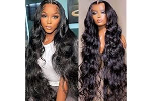 MsSunlight 13x6 Body Wave Lace Front Wigs Human Hair HD Transparent Invisable Lace Wig Pre Plucked Bleached Knots 180 Density Body Wave Human Hair Wig 24 Inch