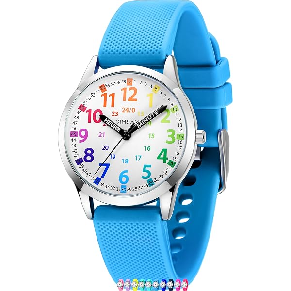 Kiddus Montre Bracelet Éducative Time Teacher Pour Enfants - Apprendre L'Heure Turquoise