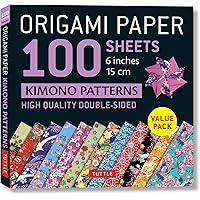 Daiyo Japanese Origami Paper - 400 Sheets Chiyogami Kimono Pattern Folding Paper