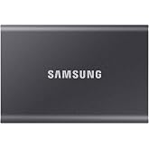 Samsung T7 Portable SSD - 2 TB - USB 3.2 Gen.2 External SSD Titanium Grey (MU-PC2T0T/WW)