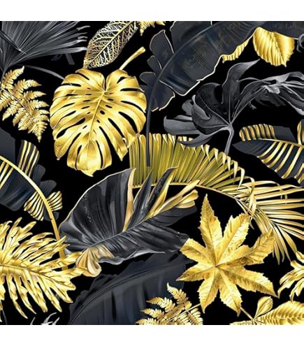 Klebefolie Schwarz Golden Geometrisch - Selbstklebende Waben-Muster Folie Für Möbel & Wände