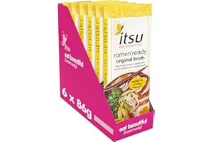 itsu Ramen Ready Noodles 86g | Original Broth | Authentic Japanese Flavour | Ribbon Tied Ramen Noodles | Pack of 6