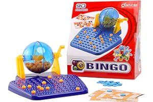 DIVCHI Bingo - Klassisches Spiel mit Bingo-Maschine, Bällen und Karten für Kinder ab 5 Jahren