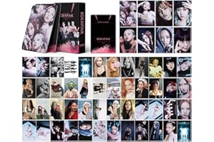 ATVOYO 55 pcs Blackpink Postcard BLACKPINK Fan Gift Box Fan Gift Box Blackpink Postcard Gift Box JISOO New Album Star Card Set Blackpink Team Member Life Postcard Card Set Gift for Fans