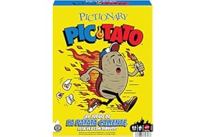 Mattel Games Pictionary Pic-Tato Juego de la patata caliente, juguete familiar para niños, niñas y adultos que habla y reproduce música, noches de juegos, incluye pistas en español, JHC62