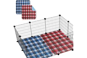 BEUEYFR Guinea Pig Cage Liners Guinea Pig Bedding Washable &Air Dried Pee Pads for Guinea Pig Fast Absorbent Waterproof Reduce Shrinkage Non-Slip 2 Pack 18"x 24"